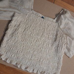 Ruffle Top (White) XL (New)